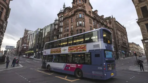 Getty Images a bus in Glasgow