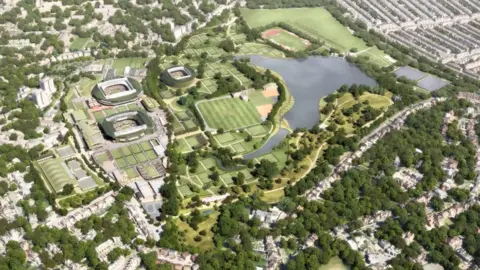 All England Lawn Tennis Club Artist's impression of the proposals
