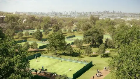 All England Lawn Tennis Club Artist's impression of the proposals