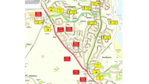 Torbay Council Diversion route