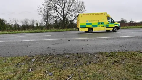 Pacemaker An ambulance at the crash site near Cookstown