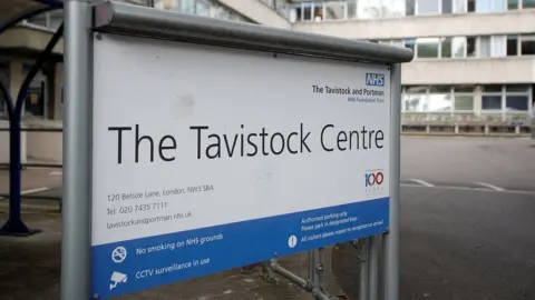 Reuters A sign for the Tavistock centre