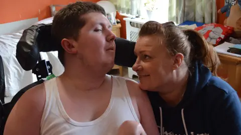 Band of Builders Luke Goold-Hannatt with his mum