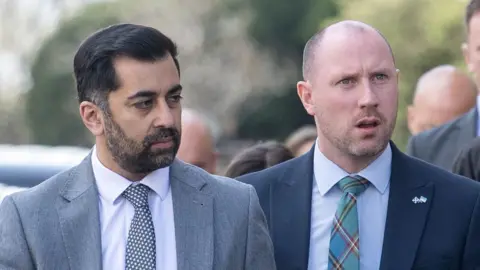 PA Media Humza Yousaf and Wellbeing Economy Secretary Neil Gray