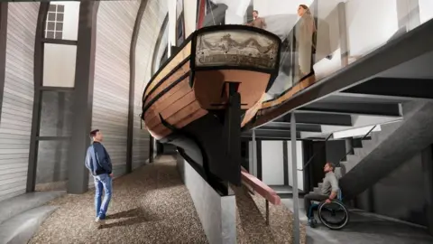 Manx National Heritage A mock up of the inside of the new museum