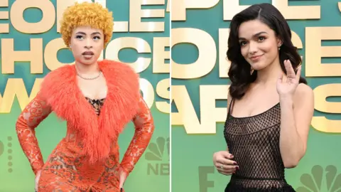 Reuters Ice Spice and Rachel Zegler at the People's Choice Awards on Sunday 19 February in California