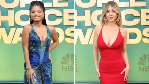 Reuters Halle Bailey and Sydney Sweeney at the People's Choice Awards on Sunday 19 February in California