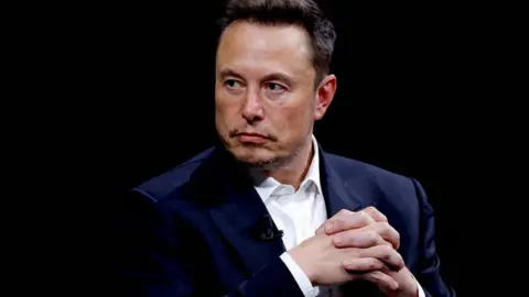 Reuters Elon Musk pictured on-stage at the Viva Technology conference in June 2023
