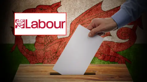 Thinkstock Ballot box, Welsh flag and Labour Party logo