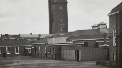 ABMU Cefn Coed Hospital and water tower