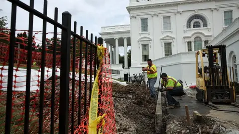 Getty Images The White House is being renovated while Trump is away