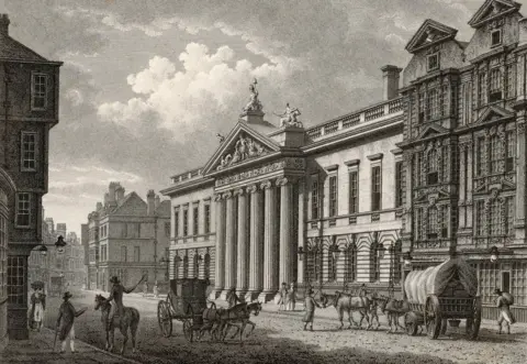 Alamy The headquarters of the powerful East India Company, Leadenhall Street, London pictured in 1800
