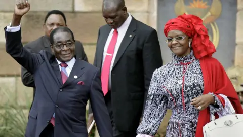 AFP Zimbabwe president Robert Mugabe and his wife Grace Mugabe
