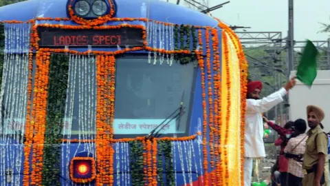 Getty Images A Ladies Special train in New Delhi in 2009