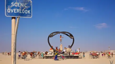 Ron Lussier / Lenscraft An installation at the Center Camp, Burning Man