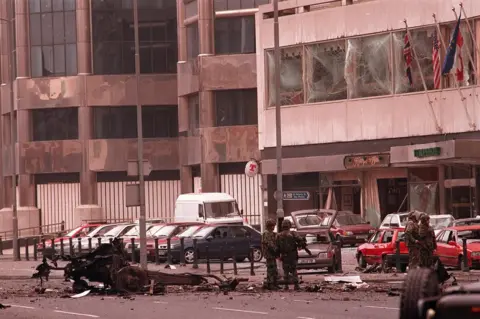 Pacemaker The Europa Hotel was badly damaged in a series of IRA bombs, including this one in 1993