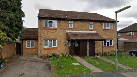 Google The outside of a semi-detached home in Jutland Place