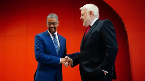 PA Vaughan Gething and Carwyn Jones on the day Mr Gething won the leadership