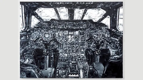 Michael Kagan Kagan's fascination with technology has also seen him paint objects such as the cockpit of the Concorde airliner (Credit: Michael Kagan)