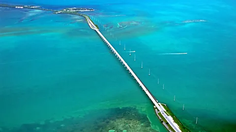 WaterFrame/Alamy Now a highway, the “Over-Sea Railroad” in the Florida Keys was Flagler’s crowning glory (Credit: WaterFrame/Alamy)