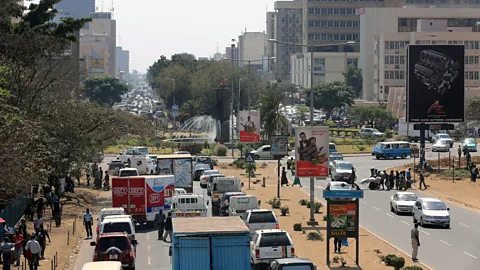 Alamy Cairo Road cuts through downtown Lusaka, the capital of Zambia (Credit: Alamy)