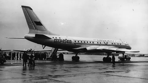 Getty Images The first Soviet airliner, the Tupolev Tu-104, was a surprise to the West (Credit: Getty Images)