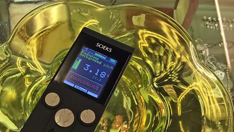 Andrew Walker Particularly popular from the 1880s to 1920s, this yellow-green ‘Vaseline’ glassware is radioactive (Credit: Andrew Walker)