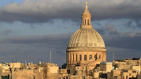 Zoonar GmbH/Alamy In 1958, pika drove the Maltese to tear down the Carmelite Basilica and rebuild it to feature a 42m-high dome (Credit: Zoonar GmbH/Alamy)