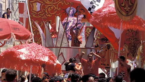 Hemis/Alamy In Qormi, a rivalry exists between residents who follow St George and those who follow St Sebastian (Credit: Hemis/Alamy)