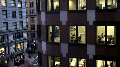 Getty Images The city of Boston was empty on Friday as more worked from home amid growing coronavirus cases. (Credit: Getty Images)