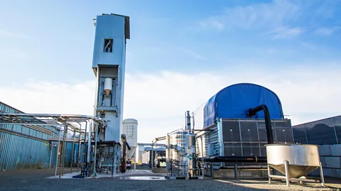Carbon Engineering Carbon Engineering's pilot plant in British Columbia, is the "cookie cutter" model for much larger DAC plants (Credit: Carbon Engineering)