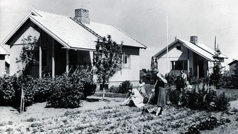 Elka Archive Puutalo houses in Nekala, Finland in the 1940s – the homes were in demand across the world (Credit: Elka Archive)