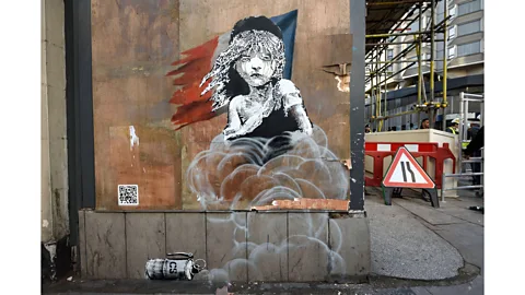 Alamy Banksy's 2016 creation drew attention to the refugee crisis (Credit: Alamy)