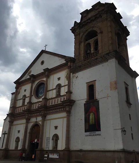 Stephanie Mendez The P'urhépecha community agreed to collaborate with the Spanish to construct the Basílica de Nuestra Señora de la Salud in Pátzcuaro (Credit: Stephanie Mendez)