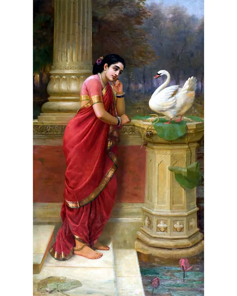Wikimedia Commons Princess Damayanthi Talking with Royal Swan about Nala – the artist painted the portraits of many Indian aristocrats and royals (Credit: Wikimedia Commons)