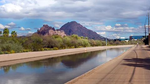 BCFC/Getty Images The Grand Canal is getting spruced up as part of a project to connect Phoenix's east and west suburbs in a continuous multi-use trail (Credit: BCFC/Getty Images)