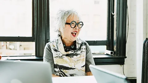 Getty Office worker at her desk