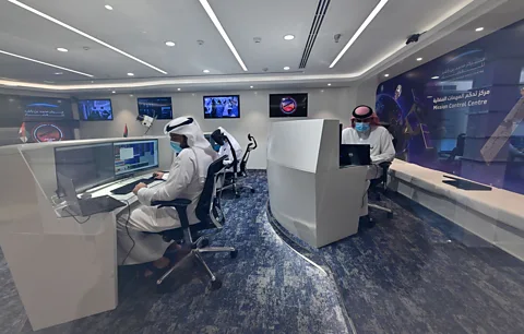 The UAESA’s space mission control was one of the nerve centres of the operation Credit: Giuseppe Cacace/Getty Images)