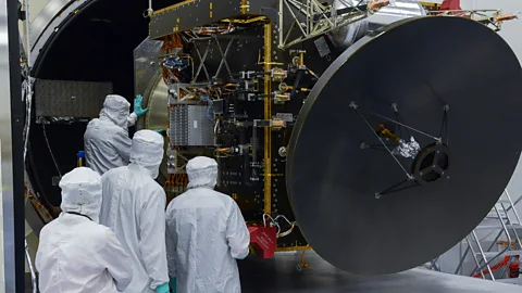 UAESA The spacecraft was the first launched by the UAE to go farther than Earth’s orbit (Credit: UAESA)