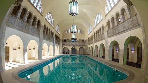 dpa picture alliance/Alamy Though it's now housed inside a hotel, Stadtbad Oderberger Strasse remains open to the public (Credit: dpa picture alliance/Alamy)