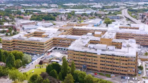 Nottingham University Hospitals NHS Trust An aerial shot of a large hospital building