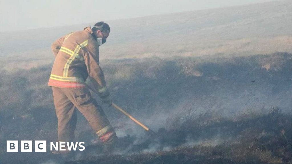 Exclusion zone at Winter Hill blaze