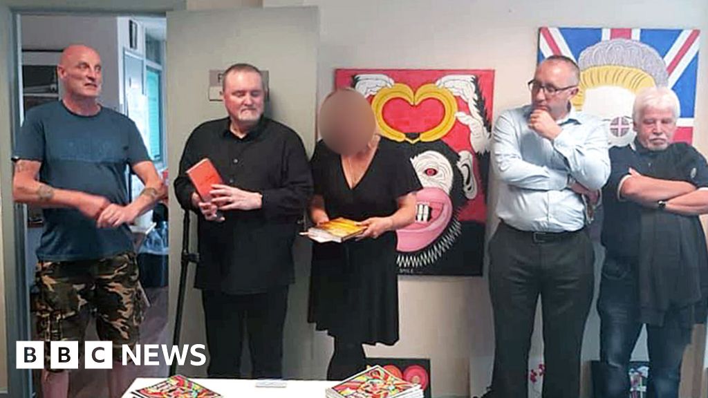 Loyalist killer Michael Stone opens art show during jail release Loyalist killer Michael Stone opens art show during jail release