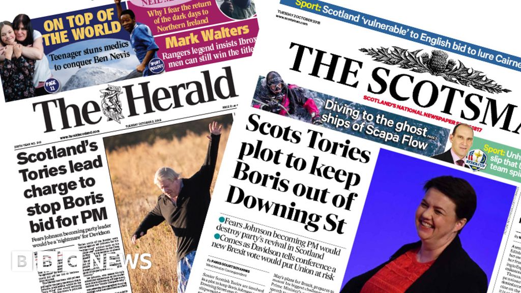 The papers: Scottish Tories’ Boris ‘plot’
