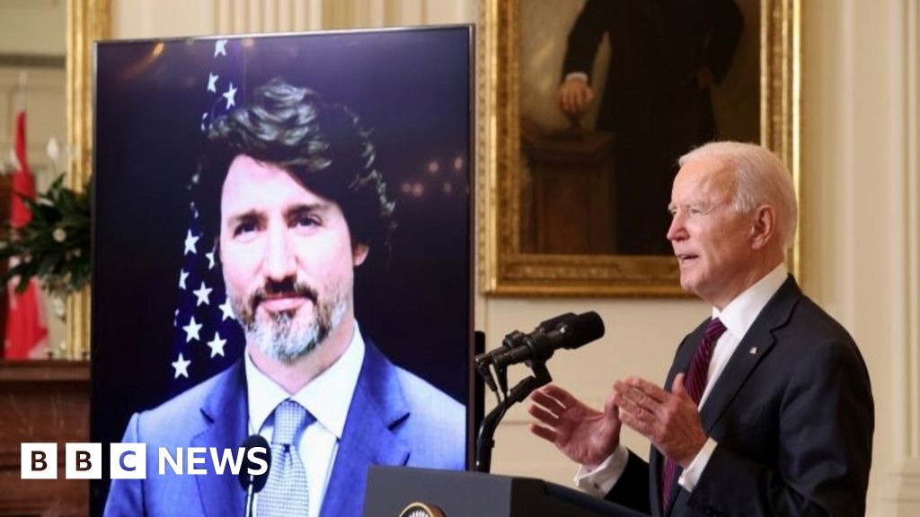 Biden holds first foreign meeting with Canada’s Justin Trudeau