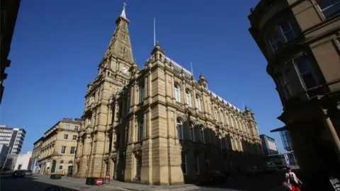 LDRS Calderdale Council building against a blue sky.