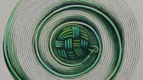 Arthur Watson Illustration of a coiled heaving line