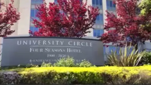 CBS An entire hotel in Palo Alto was booked for the prince