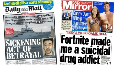 Daily Mail and Daily Mirror