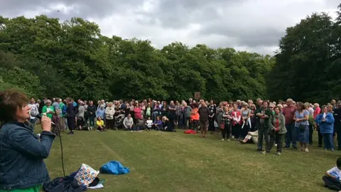 BBC Protest meeting in Calderstones Park